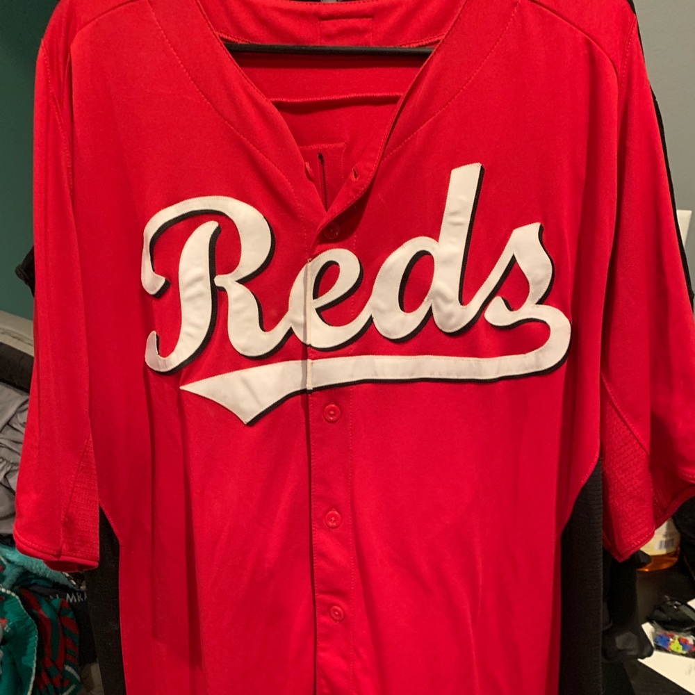 Authentic Batting Practice Reds Jersey